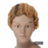 Style chaud et usine de haute qualité en gros perruques de cheveux vierges court Remy brésilien Grace Wave 100% cheveux humains coupe de lutin perruque