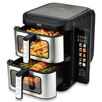 Fritadeira Elétrica RAF R.5026 2800W 6L+6L com Cesto Duplo, Circulação de Ar 360°, 80% Menos Óleo, Controle Digital e Janela Visual Dupla