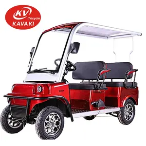 红色高尔夫电动推车带高尔夫球车雨罩，用于乘客4x4电动高尔夫球车kavaki