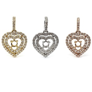 Pendentif Cœur Classique Unisexe en Or Jaune 18 carats Plaqué Or, Diamant Naturel Taille Brillant, Qualité Supérieure, Idéal pour le Dropshipping - Product Image 4
