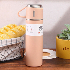 Bộ quà tặng cốc giữ nhiệt hai lớp 500ml, cốc trà, bình nước thép không gỉ 304, bình giữ nhiệt chân không di động kèm 2 cốc dự phòng - Product Image 6