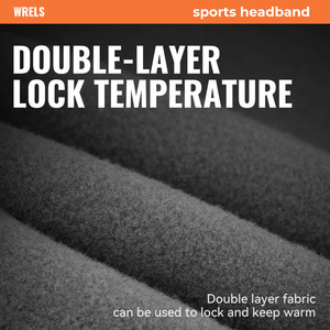 عصابة رأس ماصة للعرق من WRELS للاستخدام الخارجي، دافئة للشتاء، مع واقي للأذنين ضد الرياح والبرد، عصابة رأس أنيقة للجري - Product Image 2