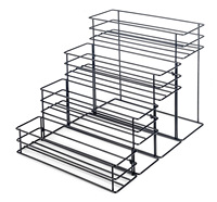 Étagère de rangement portable à 4 niveaux pour bouteilles de sirop, épices et café, pour comptoir de cuisine, articles de cuisine