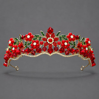 Couronne de mariée 15,5 cm, accessoire de cheveux, thème forêt, rétro, pour séance photo, couronne polyvalente en perles, couronne noble