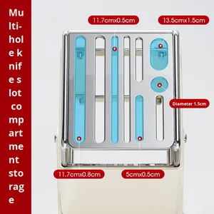 Giá để dao đa năng bằng thép không gỉ, nâng cấp mặt bếp, góc điều chỉnh, giúp sắp xếp dao bếp - Product Image 5