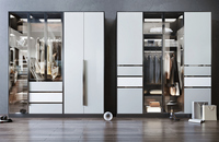 Mobilier de Chambre Haut de Gamme Sur Mesure Design Moderne Armoire-Dressing de Luxe avec Porte Vitrée