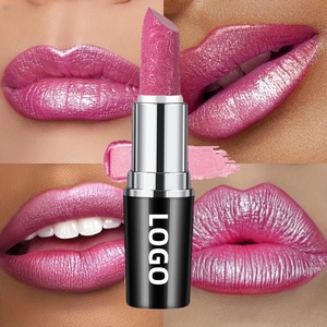 Lápiz Labial Perlado de Marca Privada con Logotipo Personalizado, 1 Pieza, MOQ Bajo, Brillo Metálico, Resistente al Agua, Altamente Pigmentado, Vegano - Product Image 1