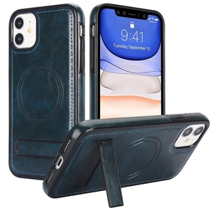 เคสโทรศัพท์แบบมีขาตั้ง สำหรับ iPhone X/XR/Xsmax/11/12 <span class=keywords><strong>Mini</strong></span>/13/14/15/16E/17 รองรับการชาร์จไร้สาย วัสดุ PU - Product Image 5