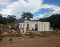 Villa conteneur préfabriquée 50m² à assembler, 2 chambres, 1 salle de bain, respirante, moderne, avec âme en panneaux de silicate de calcium, garantie 2 ans