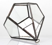 Pot de jardinière en forme de goutte d'eau avec ouverture intérieure moderne, Terrarium géométrique en verre suspendu au mur, Terrarium géométrique pour plantes succulentes