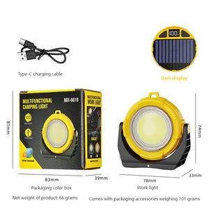 Lámpara solar portátil para trabajo en exteriores de funcionamiento prolongado y luz de emergencia a prueba de explosiones para senderismo con modo ambiental. - Product Image 3