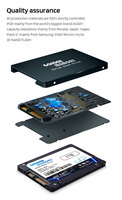 قرص صلب داخلي SSD بواجهة SATA 3.0 مقاس 2.5 بوصة، سعات 120 جيجابايت/240 جيجابايت/480 جيجابايت/512 جيجابايت، هيكل من سبائك الألومنيوم، للابتوب/سطح المكتب، سرعة قراءة 550 ميجابايت/ثانية