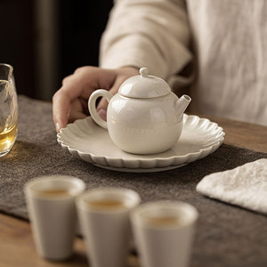 Guanlan Wood Ash Ceramic Teapot Round Porcelain Kung Fu <b>Tea</b> <b>Set</b> With Lid For Afternoon <b>Tea</b> - Product Image 3