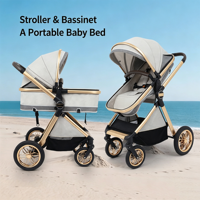 Poussette bébé réversible haut de gamme modèle S900, cadre en aluminium, pliable, amortisseur, 4 roues, plusieurs couleurs