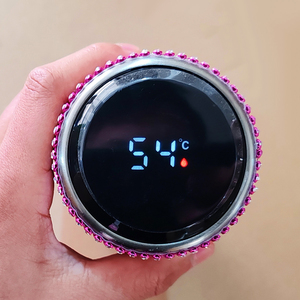 Bling Rhinestone Insulated Tumbler 500ml Smart Temperature Display Or Normal Lid Stainless <b>Steel</b> Thermal Water <b>Bottle</b> - Product Image 6