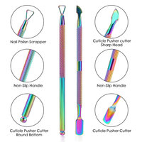 Pousse-cuticules en acier inoxydable très vendu, outil de manucure au design durable pour les soins professionnels des ongles, outils pour ongles pour adultes