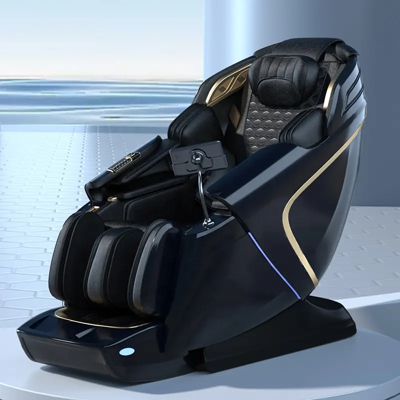 כיסא עיסוי חשמלי ריהוט חכם רגל ספא 4D גוף מלא אפס כוח משיכה לחץ אוויר Sl צורת מסילה כיסא עיסוי