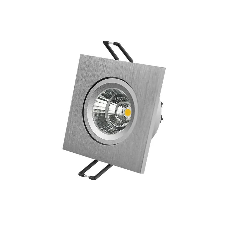 Recessed ceiling light 75mm cut out 5W 7W CRI90 dimmable COB square LED Downlight for Cloth Shops