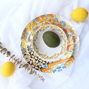 Juego de Platos y Tazones de Cerámica Estilo Nórdico Serie <span class=keywords><strong>Siciliana</strong></span>, Juego de Cuatro Piezas - Product Image 2