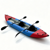 Kayak gonflable 2 places résistant à l'usure, canoë pliable avec garantie d'un an pour les aventures de dérive sur lac et rivière