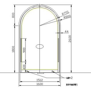 Porte pivotante à axe central à 360 degrés, en aluminium et verre, pour magasin, extrêmement étroite (18 pouces) - Product Image 5