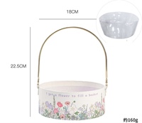 Vente en gros de paniers à main de style chinois bouquets de fleurs paniers de fleurs paniers-cadeaux boîtes d'emballage circulaires