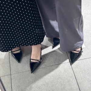 Sandalias de Tacón Alto Rojas y Sexys con Logotipo Personalizado para Dropshipping, Zapatos de Mujer con Punta en Pico y Tacones Altos para Damas - Product Image 5