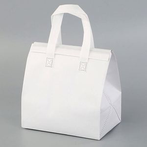 Sacs isothermes personnalisés en coton non tissé avec logo, résistants à l'humidité, pour la livraison rapide de gâteaux, lait, café et hamburgers - Product Image 6