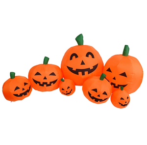 Ensemble de sept citrouilles gonflables d'Halloween de tailles variées avec expressions multiples de <span class=keywords><strong>Jack</strong></span> <span class=keywords><strong>O</strong></span>'Lantern pour les fêtes en extérieur et les décorations de jardin - Product Image 5