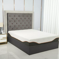 Colchón Moderno de Lujo con Cabecera, Certipur-US, de Espuma Viscoelástica con Resorte, Látex Natural y Algodón Suave, Rectangular, Tamaños Queen, Twin XL