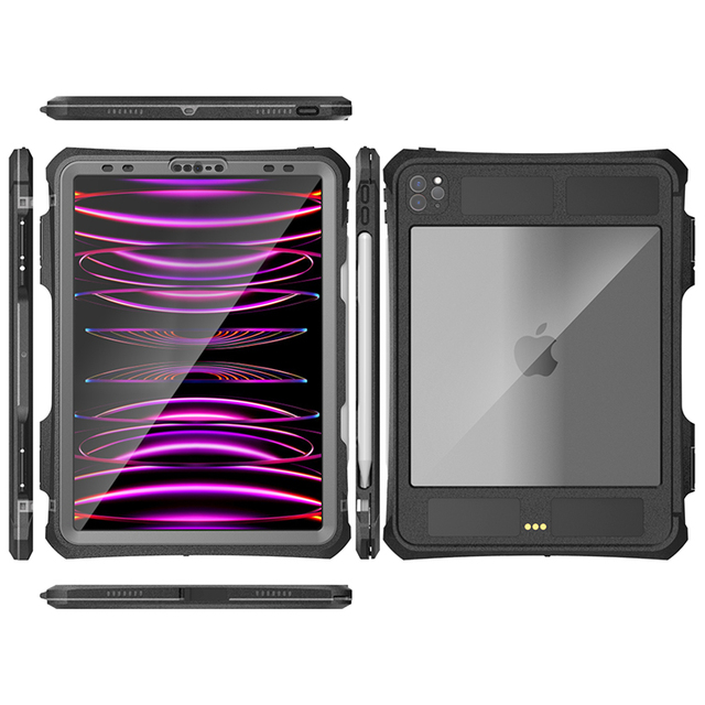 Rugged Anti-fall Waterproof case for iPad 3rd Generation for iPad Pro 11 Inch with Kickstand and Built-in Screen Protector