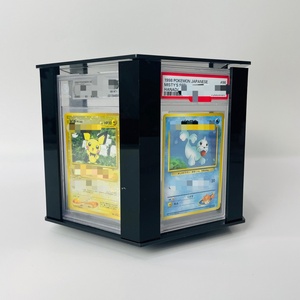 Wholesale Modern <b>Rotating</b> Custom Acrylic Display Stand Easy Assembly Trading Card Grading Slab for Desktop Showcase - Product Image 2