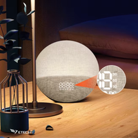 Jam Alarm LED multifungsi 10W dengan simulasi matahari terbit 16M warna RGB speaker portabel tidur baik OEM/ODM mendukung