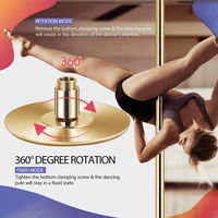 Club d'exercice à domicile Gym Fitness Bar Stripper amovible Pôle de danse, Portable Réglable Hauteur Spinning Steel Pipe Dance Pole