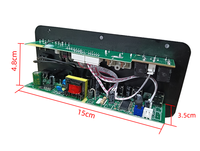 Amplificateur audio de voiture avec son super clair, coque en fer noir, circuit imprimé D10II, radio BT, USB, TF, double microphone, télécommande