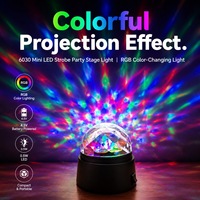 Luz LED Estroboscópica Mini RGB IP65 E27 para Ambiente Festivo, Regalo para Festivales, Bares, KTV, Salas de Transmisión en Vivo, Decoración de Mercados Nocturnos