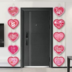 Décoration de porte en forme de cœur pour la Saint-Valentin, ornement de fête, décoration de scène de rassemblement, rideau suspendu, rideau de porte - Product Image 3