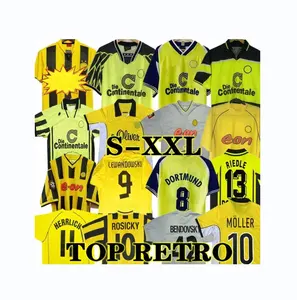 retro 12 13 Lewandowski soccer jerseys dortmund 98 99 00 02 classic football shirts Vintage ROSICKY BOBIC KOLLER REUS MOLLER