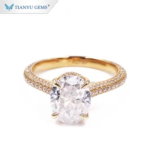 Tianyu Gems High Jewelry 14k/18k Lab Grown Diamond Moissanite For Engagement Ring