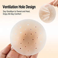 Cubrepezones de Silicona Transpirables con Orificios de Ventilación de 0.8mm, Ultrafinos, Invisibles, Adhesivos, Reutilizables de 8cm para Mujer