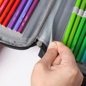 72 Holes Colored Lead Pencils Storage Bag Black Red Colors Large Capacity Case <b>Box</b> Holder School Supplies Stationery Student - Product Image 5