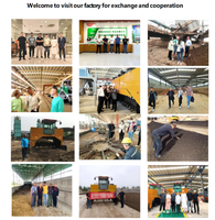 Retourneur de compost YUXING pour la production d'engrais organique industriel à partir de déchets de volailles, de vaches et d'élevages