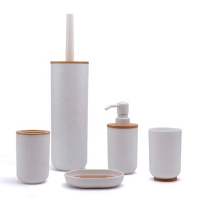 BX modern style household 5 pieces plastic bathroom set Luxury bathroom accessories set