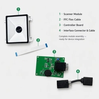 Module de lecture de codes QR à angle large avec capture rapide pour tourniquets et points d'accès de contrôle d'accès