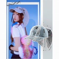 Chapeaux Y2k Nouveaux  Tenues Kpop Casquette de baseball Hip-hop Beanies Jeans Chapeau à oreilles de lapin pour fille