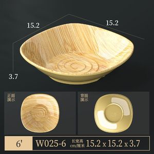 Assiettes plates en mélamine <span class=keywords><strong>imitation</strong></span> bambou pour buffet et restaurant, idéales pour la maison et la cuisine - Product Image 3