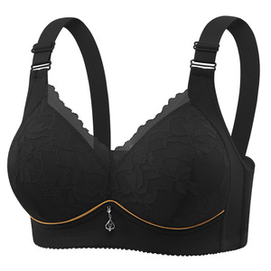 Sujetador deportivo inalámbrico de mediana edad con copa con logotipo para Bustos grandes que minimizan los pechos laterales, correas anchas para levantamiento estable, antiflacidez - Product Image 6