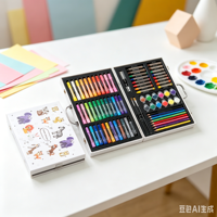 Ensemble de crayons et feutres à eau pour enfants, série animaux