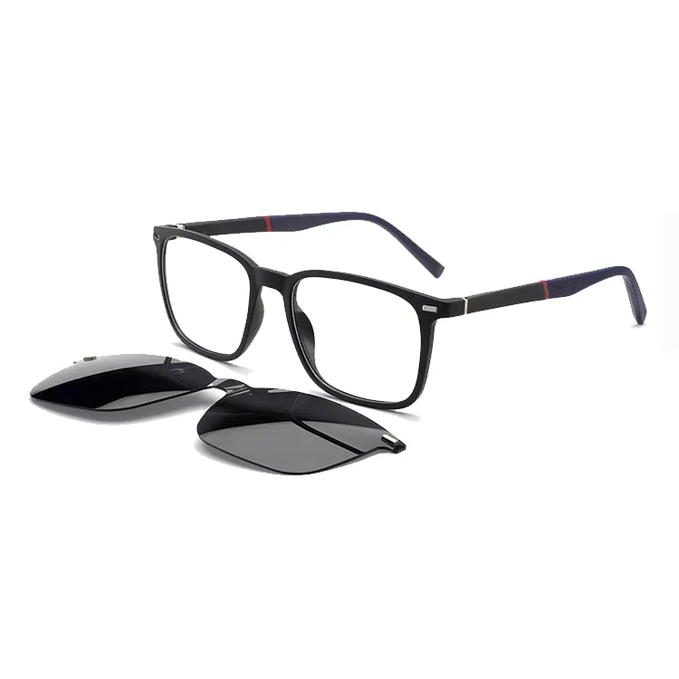 Vanlinker Ultra Light Thin Retro Fashion Square Clip On Sunglasses Men Women Polarized Lenses For Driving