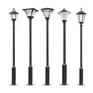 เสาไฟสวนโลหะกลางแจ้ง หลอดไฟ LED พร้อมโคมแก้ว แสงวอร์มไวท์ 2700K IP65 AC 220V พร้อมเซ็นเซอร์ตรวจจับความเคลื่อนไหว ใช้พลังงานแสงอาทิตย์ ไม่สามารถถอดแยกชิ้นส่วนได้ - Product Image 1